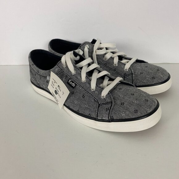 NWT Womens Keds Maven Chambray Diamond Shoes Sneakers Size 7.5 Black/Gray/White - Picture 3 of 13